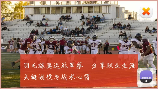 羽毛球奥运冠军蔡赟分享职业生涯关键战役与战术心得